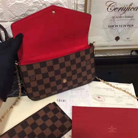 lv felicie pochette damier ebene|louis vuitton damier ebene collection.